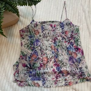 Floral spaghetti strap blouse